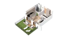 1 pokój, mieszkanie 29,23 m², parter, oferta nr 2.00.E01, Ogrody Andersa IV, Gliwice, Wojska Polskiego, ul. J. Sowińskiego
