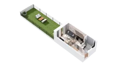 1 pokój, mieszkanie 25,31 m², piętro 1, oferta nr 2.01.B12, Ogrody Andersa IV, Gliwice, Wojska Polskiego, ul. J. Sowińskiego