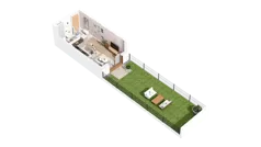 1 pokój, mieszkanie 25,31 m², piętro 1, oferta nr 2.01.B12, Ogrody Andersa IV, Gliwice, Wojska Polskiego, ul. J. Sowińskiego