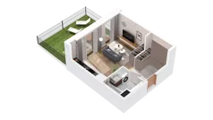 1 pokój, mieszkanie 29,45 m², parter, oferta nr 2.00.E09, Ogrody Andersa IV, Gliwice, Wojska Polskiego, ul. J. Sowińskiego