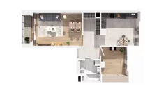 1 pokój, mieszkanie 57,35 m², piętro 1, oferta nr 2.01.D07, Ogrody Andersa IV, Gliwice, Wojska Polskiego, ul. J. Sowińskiego