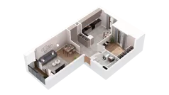 1 pokój, mieszkanie 57,35 m², piętro 1, oferta nr 2.01.D07, Ogrody Andersa IV, Gliwice, Wojska Polskiego, ul. J. Sowińskiego