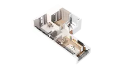 1 pokój, mieszkanie 57,35 m², piętro 1, oferta nr 2.01.D07, Ogrody Andersa IV, Gliwice, Wojska Polskiego, ul. J. Sowińskiego
