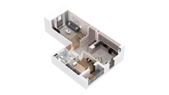 1 pokój, mieszkanie 57,35 m², piętro 1, oferta nr 2.01.D07, Ogrody Andersa IV, Gliwice, Wojska Polskiego, ul. J. Sowińskiego