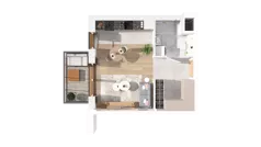 1 pokój, mieszkanie 29,77 m², piętro 1, oferta nr 2.01.E10, Ogrody Andersa IV, Gliwice, Wojska Polskiego, ul. J. Sowińskiego
