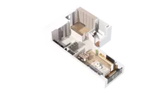1 pokój, mieszkanie 57,32 m², piętro 2, oferta nr 2.02.D13, Ogrody Andersa IV, Gliwice, Wojska Polskiego, ul. J. Sowińskiego