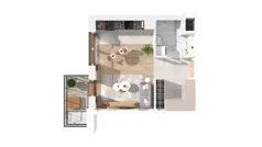1 pokój, mieszkanie 30,00 m², piętro 2, oferta nr 2.02.E18, Ogrody Andersa IV, Gliwice, Wojska Polskiego, ul. J. Sowińskiego