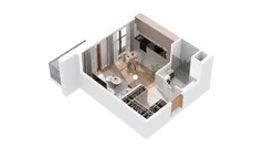 1 pokój, mieszkanie 30,00 m², piętro 2, oferta nr 2.02.E18, Ogrody Andersa IV, Gliwice, Wojska Polskiego, ul. J. Sowińskiego