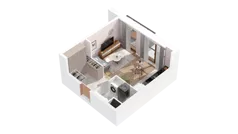 1 pokój, mieszkanie 30,00 m², piętro 2, oferta nr 2.02.E18, Ogrody Andersa IV, Gliwice, Wojska Polskiego, ul. J. Sowińskiego