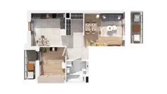 1 pokój, mieszkanie 52,17 m², piętro 3, oferta nr 2.03.B23, Ogrody Andersa IV, Gliwice, Wojska Polskiego, ul. J. Sowińskiego