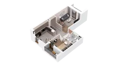 1 pokój, mieszkanie 52,17 m², piętro 3, oferta nr 2.03.B23, Ogrody Andersa IV, Gliwice, Wojska Polskiego, ul. J. Sowińskiego