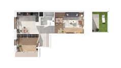 1 pokój, mieszkanie 54,50 m², parter, oferta nr 3.00.B02, Ogrody Andersa IV, Gliwice, Wojska Polskiego, ul. J. Sowińskiego