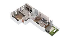 1 pokój, mieszkanie 54,50 m², parter, oferta nr 3.00.B02, Ogrody Andersa IV, Gliwice, Wojska Polskiego, ul. J. Sowińskiego