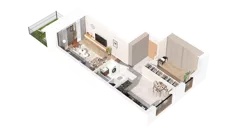 1 pokój, mieszkanie 54,50 m², parter, oferta nr 3.00.B02, Ogrody Andersa IV, Gliwice, Wojska Polskiego, ul. J. Sowińskiego