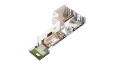1 pokój, mieszkanie 54,50 m², parter, oferta nr 3.00.B02, Ogrody Andersa IV, Gliwice, Wojska Polskiego, ul. J. Sowińskiego