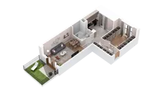 1 pokój, mieszkanie 56,30 m², parter, oferta nr 3.00.C01, Ogrody Andersa IV, Gliwice, Wojska Polskiego, ul. J. Sowińskiego
