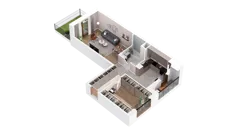 1 pokój, mieszkanie 56,30 m², parter, oferta nr 3.00.C01, Ogrody Andersa IV, Gliwice, Wojska Polskiego, ul. J. Sowińskiego