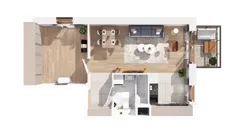 1 pokój, mieszkanie 44,70 m², parter, oferta nr 3.00.C04, Ogrody Andersa IV, Gliwice, Wojska Polskiego, ul. J. Sowińskiego