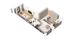 1 pokój, mieszkanie 57,96 m², piętro 1, oferta nr 3.01.B04, Ogrody Andersa IV, Gliwice, Wojska Polskiego, ul. J. Sowińskiego