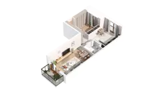 1 pokój, mieszkanie 57,96 m², piętro 1, oferta nr 3.01.B04, Ogrody Andersa IV, Gliwice, Wojska Polskiego, ul. J. Sowińskiego