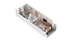 1 pokój, mieszkanie 35,82 m², piętro 2, oferta nr 3.02.B05, Ogrody Andersa IV, Gliwice, Wojska Polskiego, ul. J. Sowińskiego