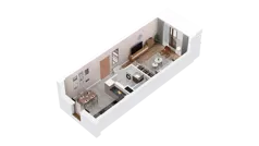 1 pokój, mieszkanie 35,82 m², piętro 2, oferta nr 3.02.B05, Ogrody Andersa IV, Gliwice, Wojska Polskiego, ul. J. Sowińskiego