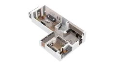 1 pokój, mieszkanie 58,35 m², piętro 2, oferta nr 3.02.C09, Ogrody Andersa IV, Gliwice, Wojska Polskiego, ul. J. Sowińskiego