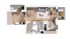 1 pokój, mieszkanie 42,16 m², piętro 2, oferta nr 3.02.C12, Ogrody Andersa IV, Gliwice, Wojska Polskiego, ul. J. Sowińskiego