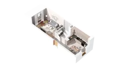 1 pokój, mieszkanie 35,82 m², piętro 3, oferta nr 3.03.B08, Ogrody Andersa IV, Gliwice, Wojska Polskiego, ul. J. Sowińskiego