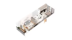 1 pokój, mieszkanie 35,82 m², piętro 3, oferta nr 3.03.B08, Ogrody Andersa IV, Gliwice, Wojska Polskiego, ul. J. Sowińskiego
