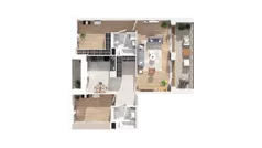1 pokój, mieszkanie 85,43 m², piętro 4, oferta nr 3.04.A31, Ogrody Andersa IV, Gliwice, Wojska Polskiego, ul. J. Sowińskiego