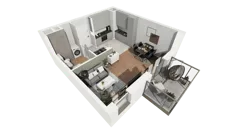 1 pokój, mieszkanie 33,84 m², piętro 2, oferta nr B11-K2-2-1, Żerniki Na Novo III, Wrocław, Żerniki, ul. Maxa Berga