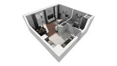 1 pokój, mieszkanie 33,84 m², piętro 2, oferta nr B11-K2-2-1, Żerniki Na Novo III, Wrocław, Żerniki, ul. Maxa Berga
