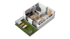1 pokój, mieszkanie 29,52 m², piętro 2, oferta nr A1.2.11, ATAL Ruczaj, Kraków, Łagiewniki-Borek Fałęcki, Borek Fałęcki, ul. Obozowa