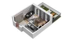 1 pokój, mieszkanie 29,52 m², piętro 2, oferta nr A1.2.11, ATAL Ruczaj, Kraków, Łagiewniki-Borek Fałęcki, Borek Fałęcki, ul. Obozowa