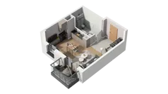 1 pokój, mieszkanie 29,52 m², piętro 1, oferta nr A1.1.07, ATAL Ruczaj, Kraków, Łagiewniki-Borek Fałęcki, Borek Fałęcki, ul. Obozowa