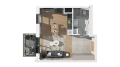 1 pokój, mieszkanie 29,52 m², piętro 3, oferta nr A1.3.15, ATAL Ruczaj, Kraków, Łagiewniki-Borek Fałęcki, Borek Fałęcki, ul. Obozowa