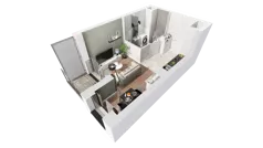 1 pokój, mieszkanie 25,18 m², piętro 2, oferta nr C-02-06C, ATAL Olimpijska, Katowice, Śródmieście, Bogucice, ul. Olimpijska / al. Korfantego