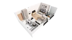 1 pokój, apartament inwestycyjny 32,04 m², piętro 13, oferta nr c.1.13.09, ATAL SKY+ Apartamenty Inwestycyjne, Katowice, Wełnowiec-Józefowiec, Wełnowiec, al. Wojciecha Korfantego 85