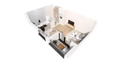 1 pokój, apartament inwestycyjny 32,04 m², piętro 13, oferta nr c.1.13.09, ATAL SKY+ Apartamenty Inwestycyjne, Katowice, Wełnowiec-Józefowiec, Wełnowiec, al. Wojciecha Korfantego 85