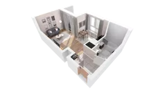 1 pokój, apartament inwestycyjny 32,04 m², piętro 13, oferta nr c.1.13.09, ATAL SKY+ Apartamenty Inwestycyjne, Katowice, Wełnowiec-Józefowiec, Wełnowiec, al. Wojciecha Korfantego 85