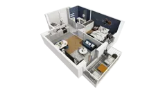 2 pokoje, mieszkanie 43,31 m², piętro 2, oferta nr 1A.12, Akacjowa Wita, Kraków, Prądnik Czerwony, Rakowice, ul. Akacjowa