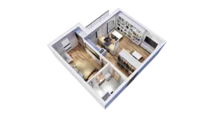 2 pokoje, mieszkanie 47,51 m², piętro 2, oferta nr A4, Niebieski Bursztyn, Reda, ul. Bosmańska