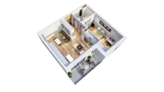 2 pokoje, mieszkanie 47,82 m², piętro 2, oferta nr A6, Niebieski Bursztyn, Reda, ul. Bosmańska