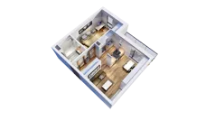2 pokoje, mieszkanie 47,82 m², piętro 2, oferta nr A6, Niebieski Bursztyn, Reda, ul. Bosmańska