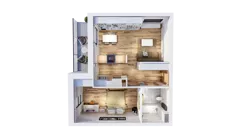 2 pokoje, mieszkanie 47,82 m², piętro 2, oferta nr A6, Niebieski Bursztyn, Reda, ul. Bosmańska