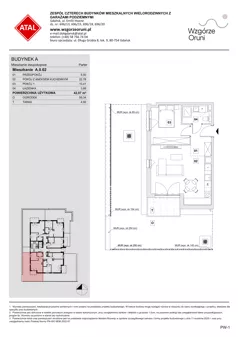 2 pokoje, mieszkanie 42,07 m², parter, oferta nr A.0.02, ATAL Wzgórze Oruni, Gdańsk, Orunia Górna-Gdańsk Południe, ul. Emilii Hoene
