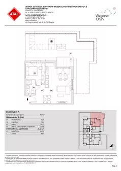 2 pokoje, mieszkanie 49,42 m², parter, oferta nr A.0.04, ATAL Wzgórze Oruni, Gdańsk, Orunia Górna-Gdańsk Południe, ul. Emilii Hoene