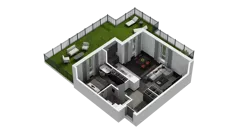 2 pokoje, mieszkanie 49,42 m², parter, oferta nr A.0.04, ATAL Wzgórze Oruni, Gdańsk, Orunia Górna-Gdańsk Południe, ul. Emilii Hoene