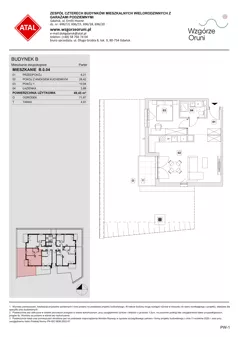 2 pokoje, mieszkanie 49,45 m², parter, oferta nr B.0.04, ATAL Wzgórze Oruni, Gdańsk, Orunia Górna-Gdańsk Południe, ul. Emilii Hoene